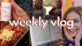 weekly vlog | skincare routine, valentines, tiktok pasta