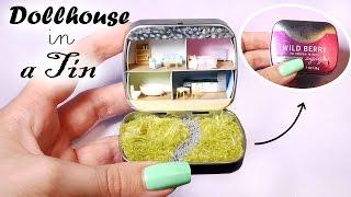 Dollhouse In A Tin Tutorial // Miniature Dollhouse