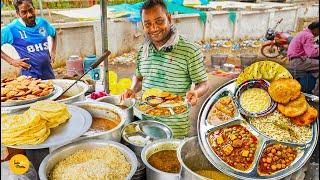 Roadside Mini Restaurant Serves Unlimited Kachori With 6 Gravy Items Rs. 30/- Only l Prayagraj Food