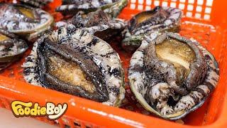 전복 모듬해물회 / Raw Abalones with Assorted Seafood - Korean Street Food / 서울 노량진 수산시장