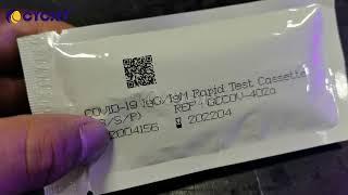 How to print QR UDI GS Datamatrix Code on Covid19 Test Device Plastic Bag by CYCJET PIJ Inkjet Coder