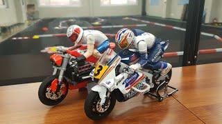 Kyosho 1/8 RC bike with custom cowls at TRCM circuit in Korea_EP147