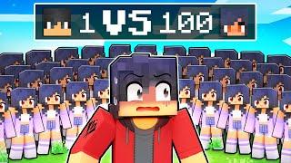 1 AARON vs 100 APHMAUS In Minecraft!