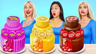 Rich vs Broke vs Giga Rich Food Challenge | Amazing Cake Decorating Kitchen Hacks by Turbo Team