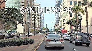 Driving Downtown - San Diego 4K - USA