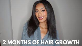 UPDATED Length Check | 2 Months of Hair Growth | Growing Natural Hair Fast