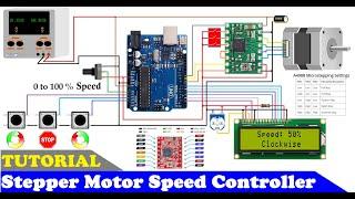 How To Make Stepper Motor Speed Controller using A4988 Stepper Motor Driver | Arduino Stepper Motor