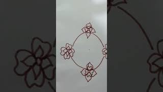 simple free hand new year design #J.S Rangoli 
