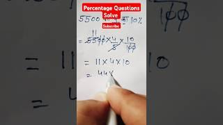 Percentage Questions Solve maths tricks reasoning tricks #motivation #shortvideo #ssc
