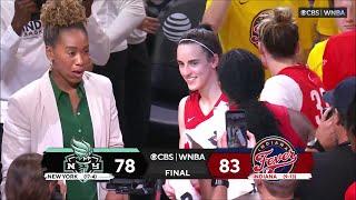 LAST 90secs: Indiana Fever vs New York Liberty WNBA | Caitlin Clark triple-double, Aliyah Boston