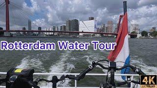 Rotterdam Water Tour | [4K] | Waterway by Waterbus from Rotterdam to Molenkade 