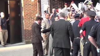 Johnny Depp Gets Hit In Mouth Signing Autographs Late Show With David Letterman