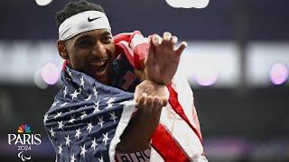 Jaydin Blackwell WORLD RECORD AGAIN, this time to lead American T38 400m 1-2 in Paris | NBC Sports