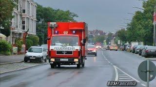 [7 Einsatzfahrzeuge auf einmal] Einsatzfahrt Feuerwehr und Rettungsdienst Nürnberg