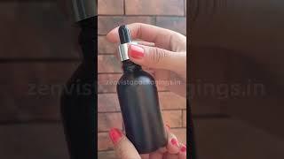 Zenvista Packagings: Empty Black Glass Silver Plated Dropper Bottle for Serum, Lotion, Oil [ZMG04] 