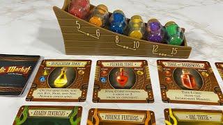 Mystic Market | 2 Player Playthrough | Board Game