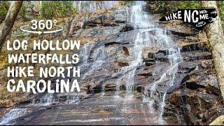 Log Hollow Falls Hike with Many Waterfalls near Brevard NC