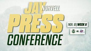 Colorado State Football: Jay Norvell Weekly Press Conference - Week 11 (2024)