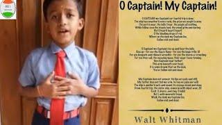 O Captain#My Captain .....an effort to recite by the little master #Prasun Karki..(IV)..