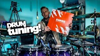 How to tune your drums! //  45 Minute drumhead replacement and tuning video 