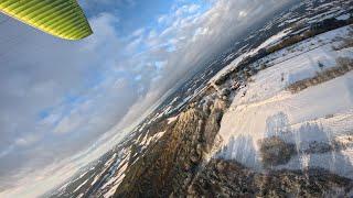 2024 11 23 Paragliding - Kozákov - nice winter sunny weather - strong conditions