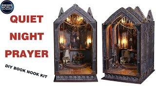 Seeking a spellbinding DIY project? Our Gothic Book Nook Kit awaits you!  #gothic #booknook