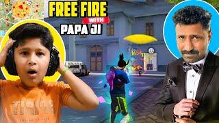 PLAYING FREE FIRE  WITH MY PAPA JI  | CHINU GAMEZ |