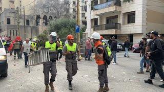 Aftermath of Israeli strike in central Beirut | AFP