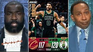 FIRST TAKE | "Celtics showed Cavs what a REAL contender looks like!" - Perk on Tatum beat Cavaliers