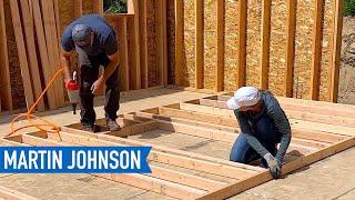 Framing and Raising Non-Load Bearing Interior Walls | Off Grid Cabin Build #19