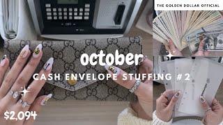 new envelopes | cash envelope stuffing | october paycheck #2 