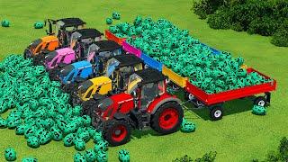 LOAD AND TRANSPORT SNAKE EGGS ON THE JUNGLE WITH FENDT TRACTORS - Farming Simulator 22