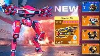 NEW WEAPON Gemini 16 with Panther, Redox, Guardian, Solis, Dreadnought - Mech Arena