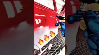 RADIANT RED HITS DIFFERENT! #satisfying #asmr #car #truck #painting #fyp