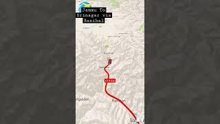 Jammu To Srinagar Via Banihal |Jammu to Banihal | Banihal To Srinagar Train | Route Animation