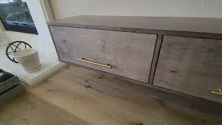 New TV console door with soft close hinges