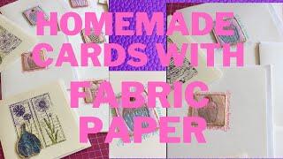 Making cards with fabric paper