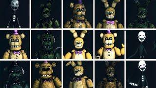 FNaF: Golden Ones - Characters Appearance Timeline (Series Backstage Animation)