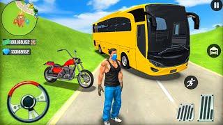 Public Transport Bus and Motorbike Driving in Open World Game - Android Gameplay