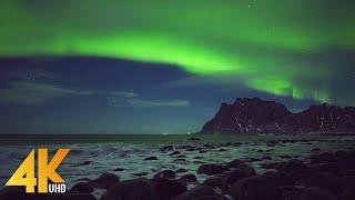 Incredible Aurora Borealis 4K UHD Relaxation Film - Real Time Northern Lights in Arctic, Norway