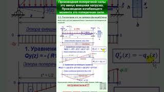 4. Производная Q есть с минусом внешняя нагрузка, производная М есть Q. #математика #automobile