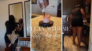 CLEAN WITH ME |  Reset + Kitchen deep clean | cleaning motivation