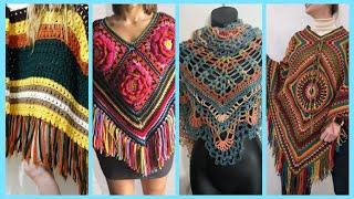 Cute and stylish crochet poncho ideas 2025