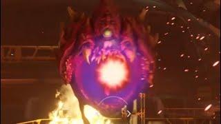 A Cacodemon spontaneously combusts in DOOM