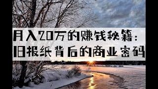 小众赛道大赚特赚：卖旧报纸，新手也能轻松上手 #网上赚钱 #小众项目 #信息差赚钱