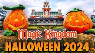 Magic Kingdom Halloween 2024 - Walt Disney World Walkthrough, Haunted Mansion & Merchandise [4K POV]