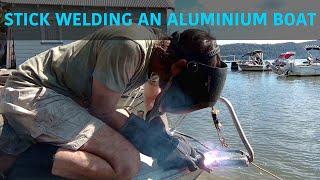 Stick welding an aluminium boat