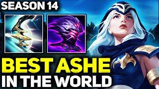 RANK 1 BEST ASHE IN SEASON 14 - AMAZING GAMEPLAY! | League of Legends