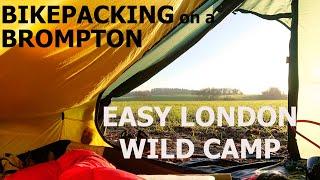 An EASY winter MICROADVENTURE London WILD CAMP - cycling the River Roding by BROMPTON - slow travel