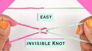 Invisible Knot (Surgeon's Join) for Seamless and Strong Yarn Joins